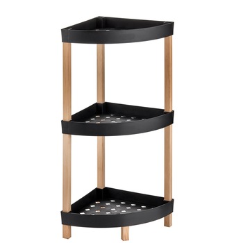 Etajera cu 3 rafturi, din lemn si plastic, 34 x 34 x 80 cm, bienWood BIE7208 Etajera cu 3 rafturi, din lemn si plastic, 34 x 34 x 80 cm, bienWood BIE7208