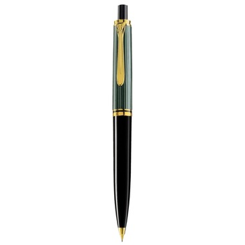 Creion mecanic souveran d400,0.7 mm,accesorii placate cu aur,corp negru-verde Creion mecanic souveran d400,0.7 mm,accesorii placate cu aur,corp negru-verde