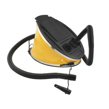 Pompa de picior 2 in 1 Iso Trade, Umflare/Dezumflare, 3 Duze, Galben/Negru Pompa de picior 2 in 1 Iso Trade, Umflare/Dezumflare, 3 Duze, Galben/Negru