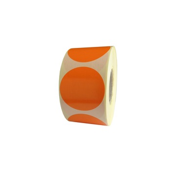 Etichete autoadezive semigloss 50 mm, 1000buc/rola, portocaliu Etichete autoadezive semigloss 50 mm, 1000buc/rola, portocaliu