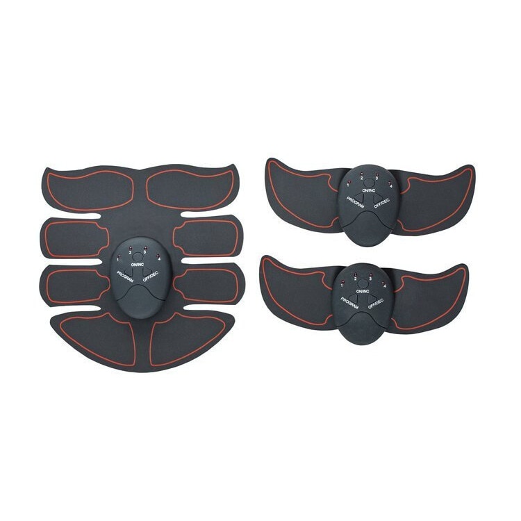 Set 3 centuri electrostimulare, Iso Trade, 6 Moduri, 10 Trepte de viteza, Negru