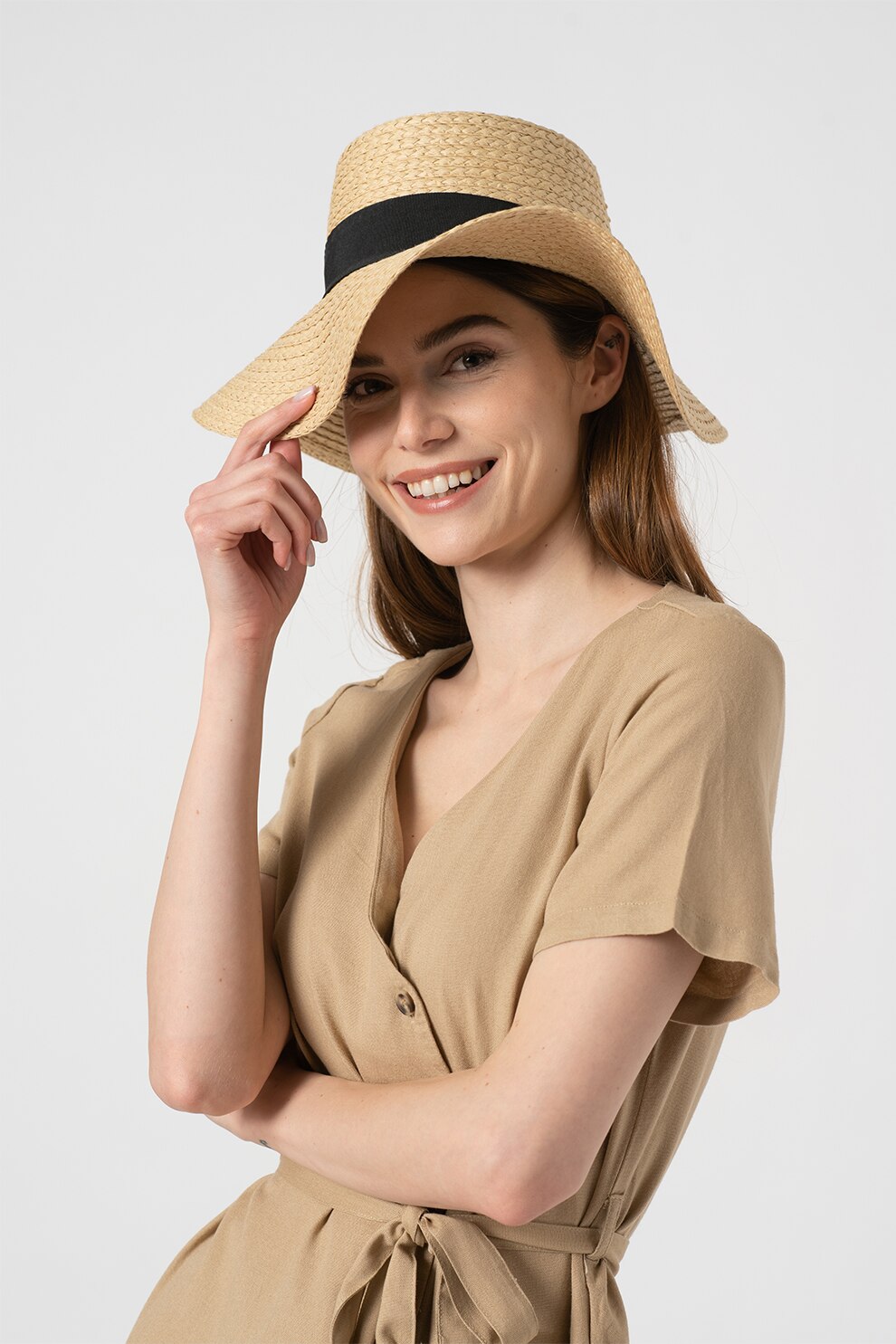 Vero Moda, Rochie petrecuta din amestec de in, Grej