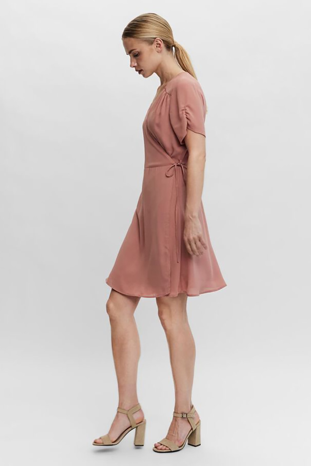 Vero Moda, Rochie mini petrecuta, Roz prafuit