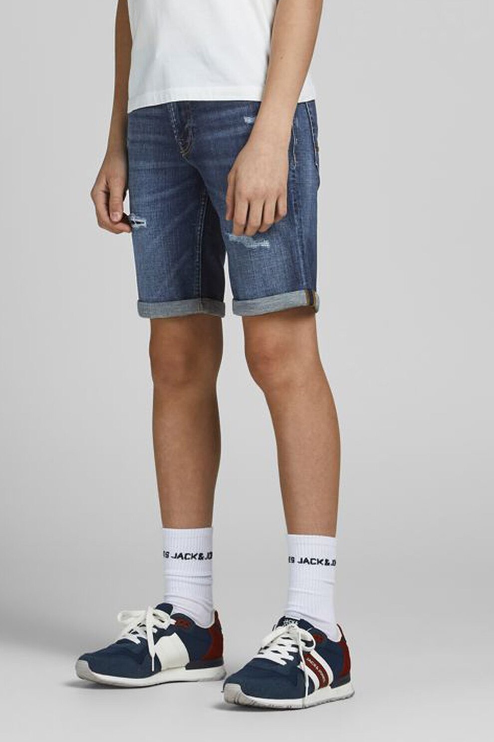 Jack&Jones, Pantaloni scurti din denim Rick, Bleumarin