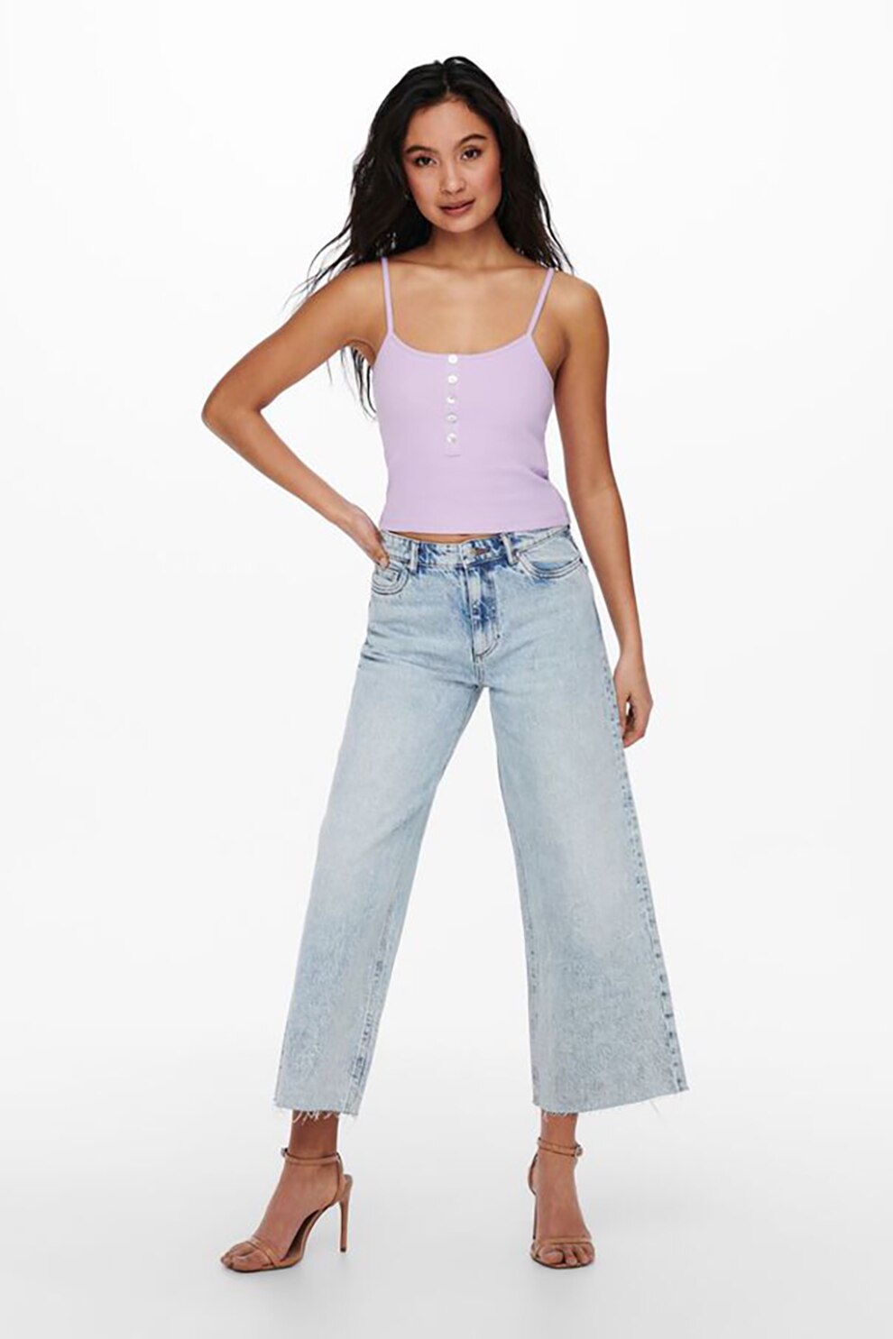 Only, Top crop cu striatii, Lila