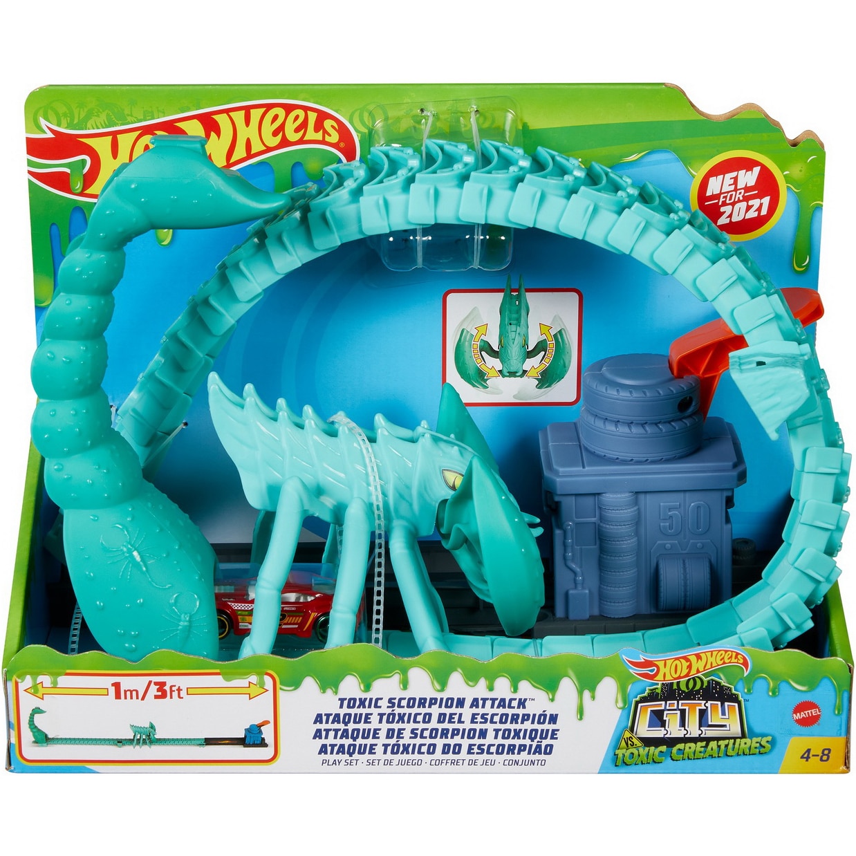 Set de joaca Hot Wheels City - Toxic Creatures, Atacul Scorpionului
