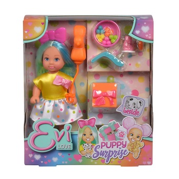 Papusa Evi Love - Puppy Surprise, galben Papusa Evi Love - Puppy Surprise, galben