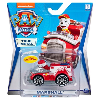 Set figurina cu vehicul Paw Patrol True Metal - Marshall