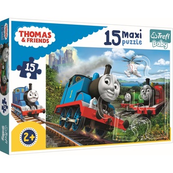 Puzzle Trefl Baby,Thomas & Friends, 15 piese maxi Puzzle Trefl Baby,Thomas & Friends, 15 piese maxi