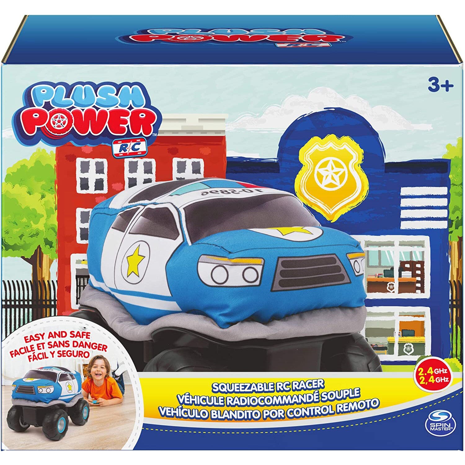 Masinuta RC Spin Master - Plush Power, Masina de politie
