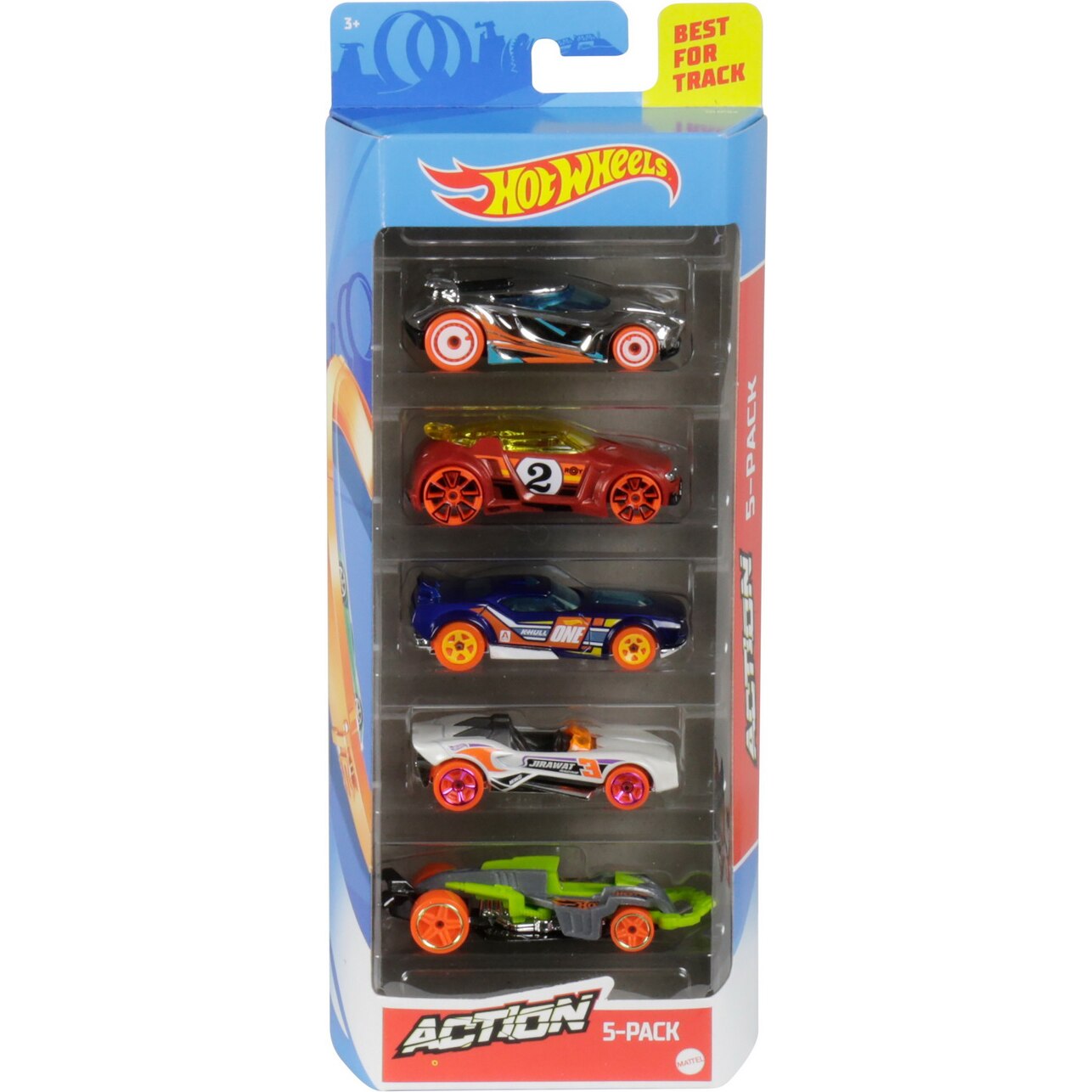 Set 5 masinute Hot Wheels, Action, 1:64