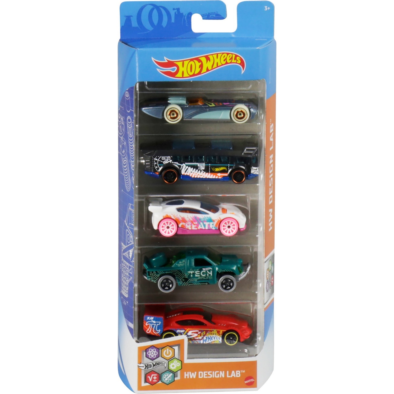 Set 5 masinute Hot Wheels, Design Lab, 1:64