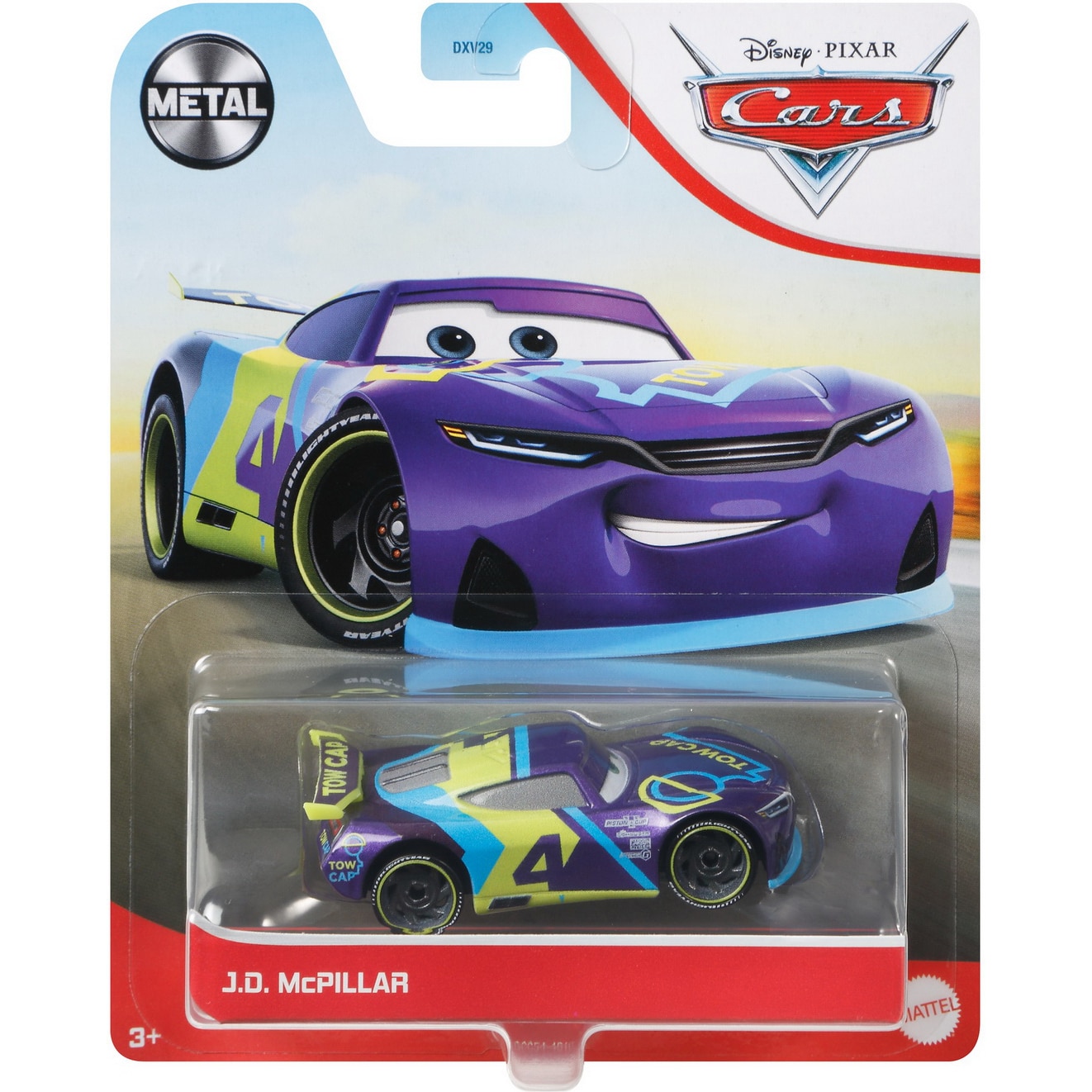 Masinuta diecast Disney Cars 3 - J.D. McPillar, 1:55
