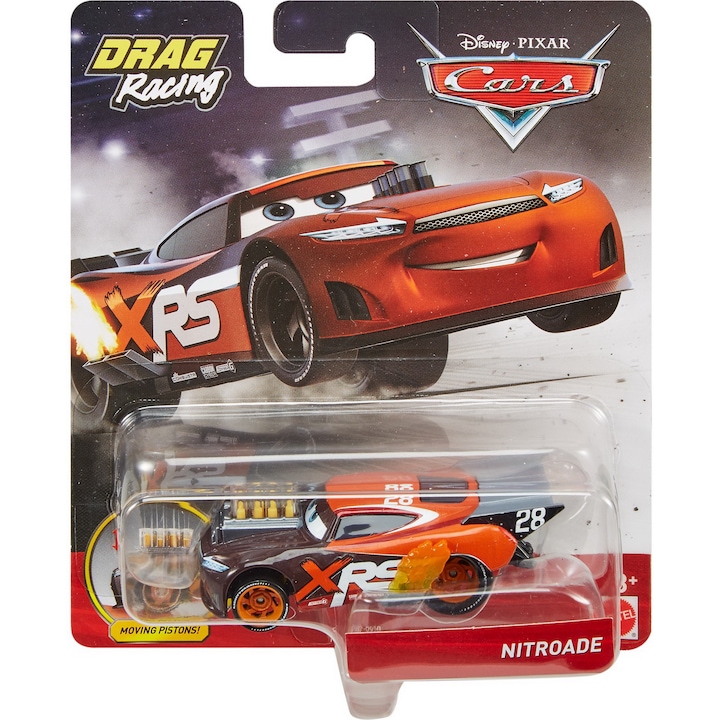 Количка Disney Cars 3 Xrs - Drag Racing, Nitroade, 1:55
