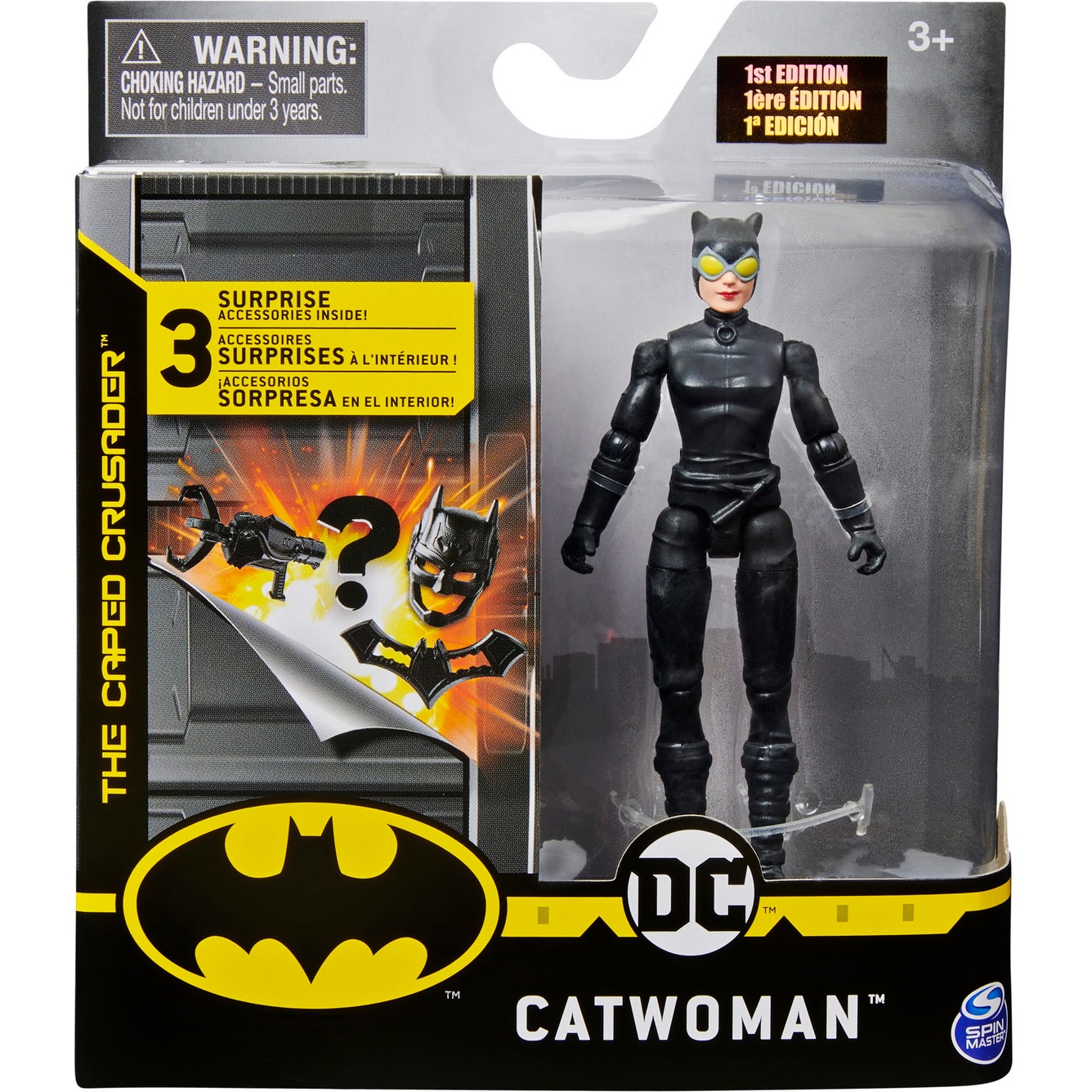 Figurina Batman, The caped crusader - Catwoman, cu 3 accesorii, 10 cm