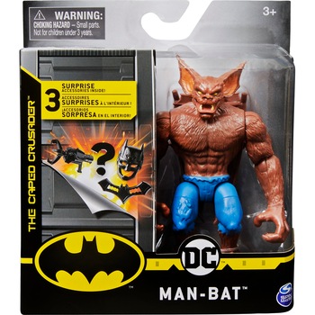 Figurina Batman, The caped crusader - Man-Bat, cu 3 accesorii, 10 cm Figurina Batman, The caped crusader - Man-Bat, cu 3 accesorii, 10 cm