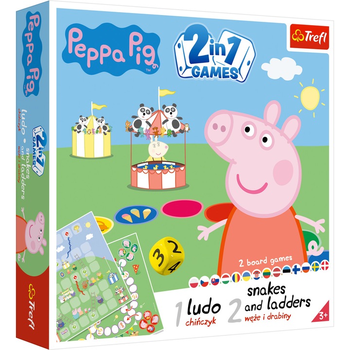 Игра Trefl 2 in 1 - Peppa Pig, Играя Snakes and Ladders