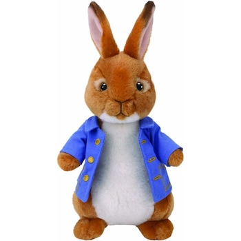 Jucarie de plus TY Beanie Babies - Peter Rabbit, 15 cm