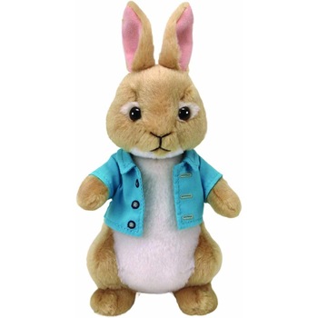 Jucarie de plus TY Beanie Babies - Peter Rabbit, Cottontail, 15 cm