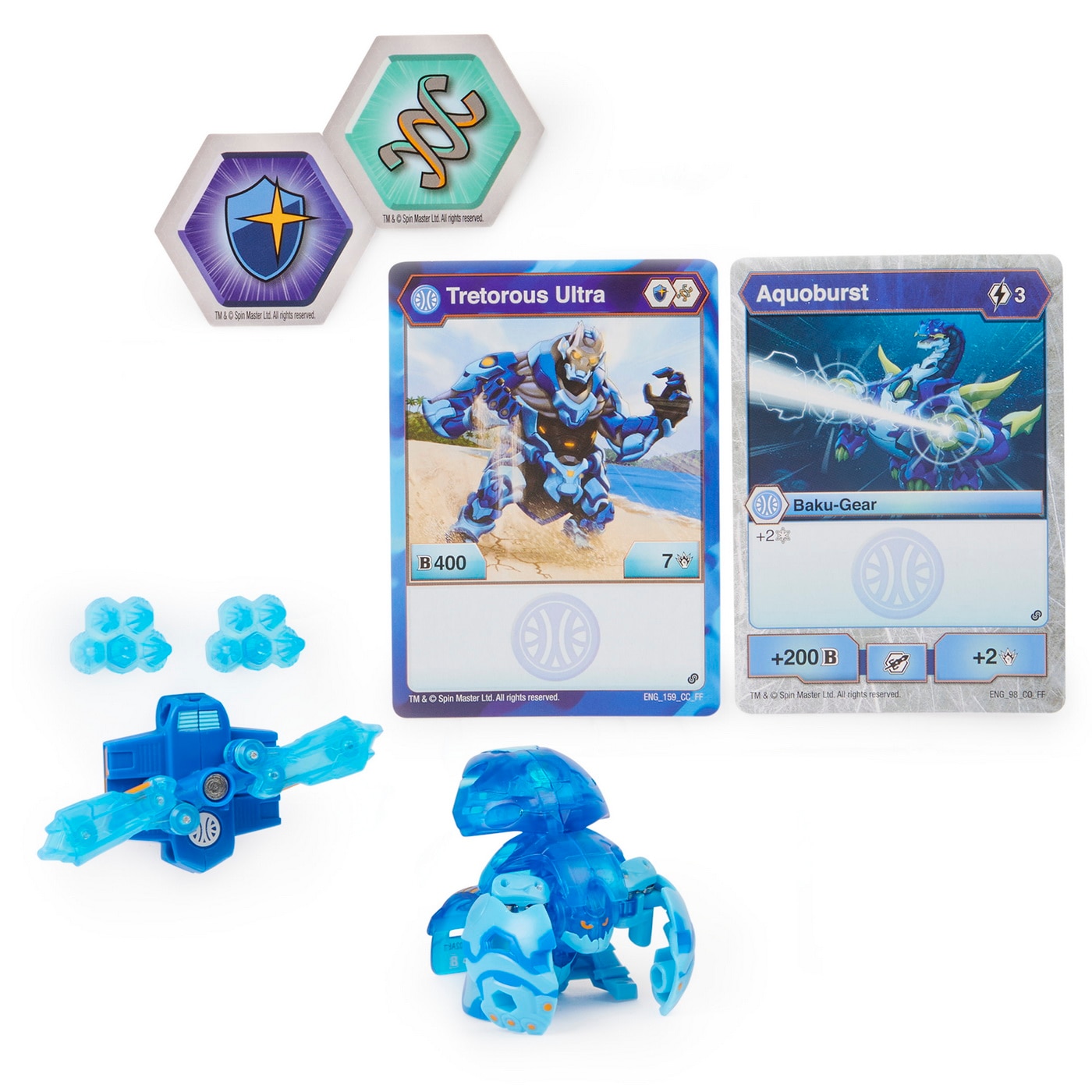 Figurina Bakugan Armored Alliance - Ultra Tretorous, cu echipament