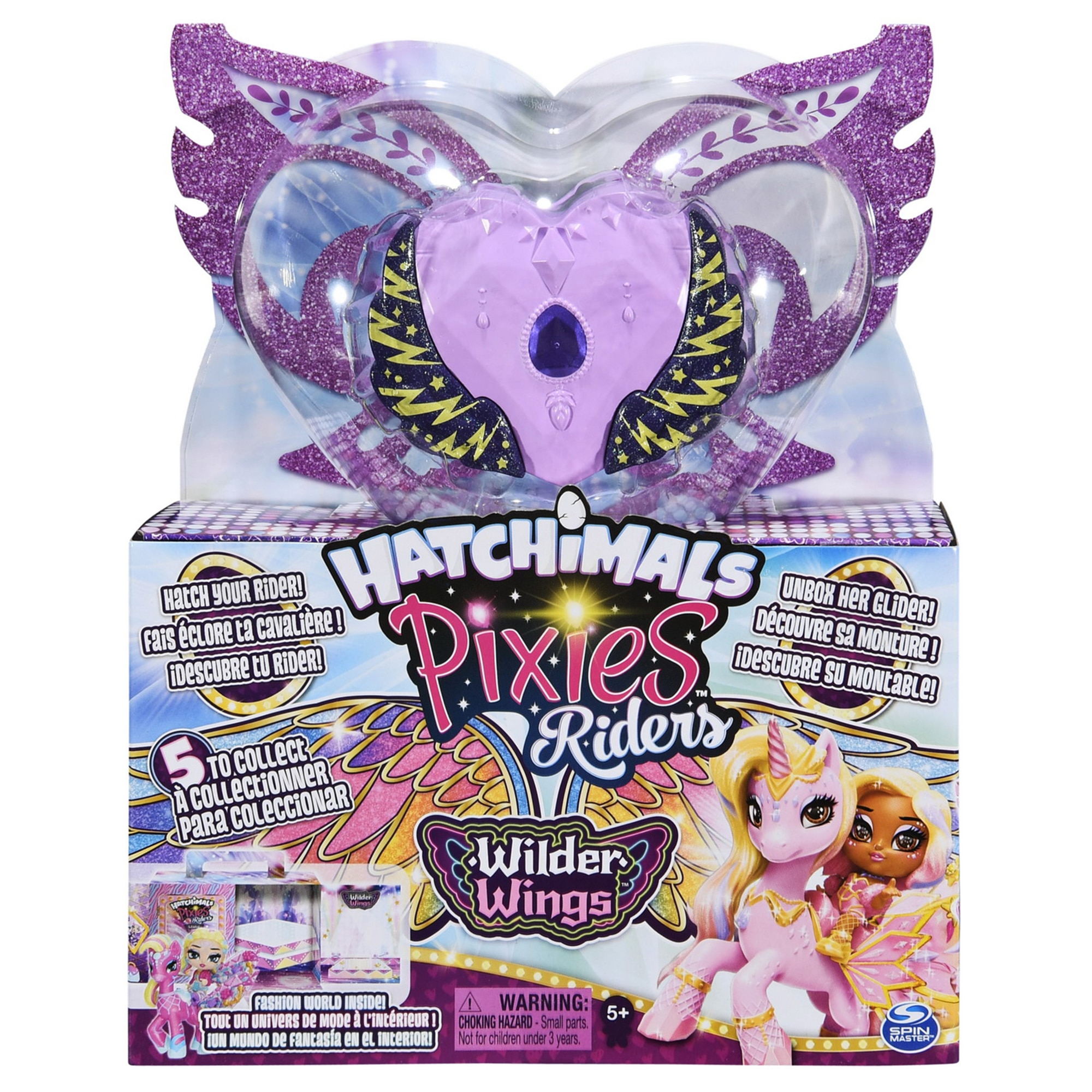 Set de joaca Hatchimals - Pixies Riders, violet