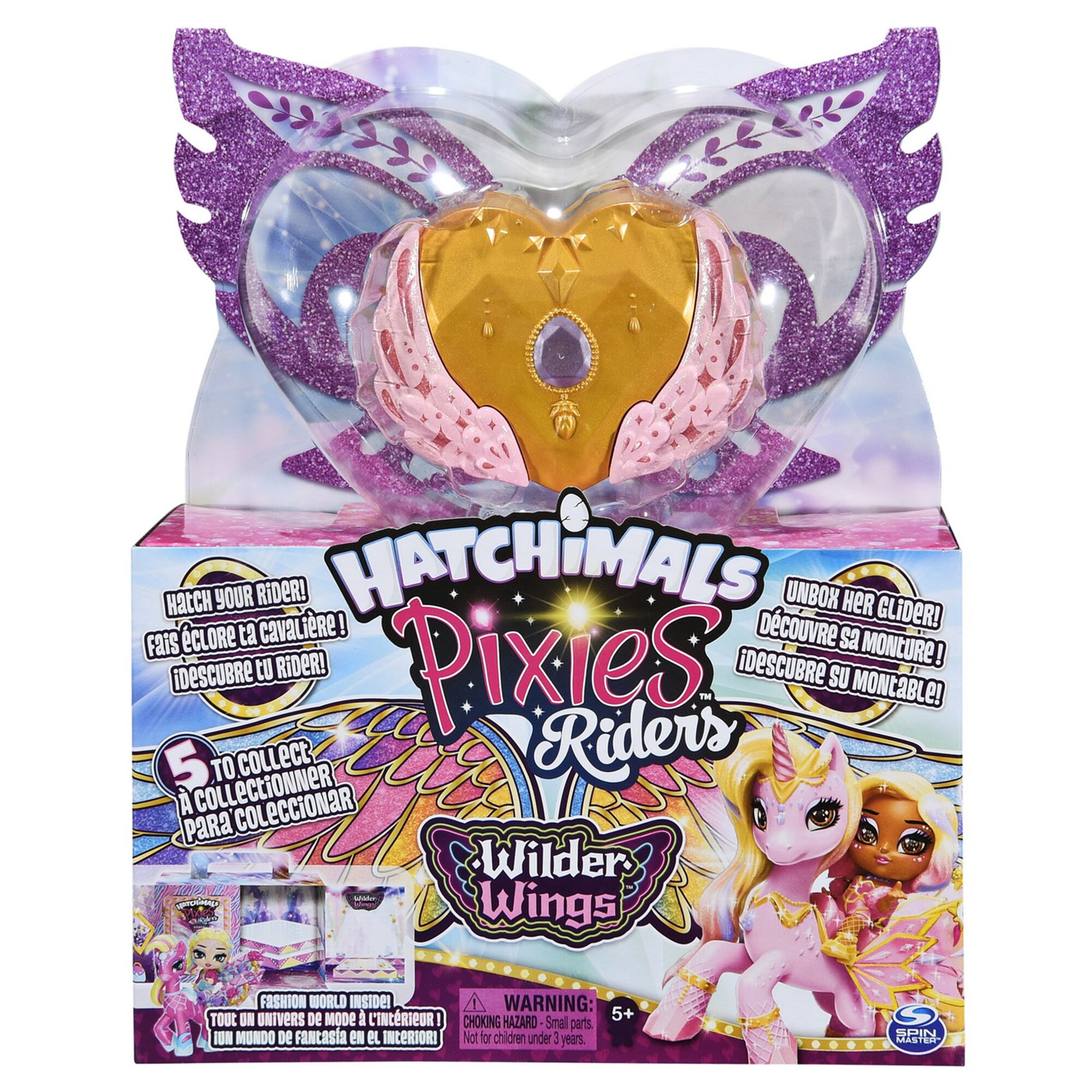 Set de joaca Hatchimals - Pixies Riders, auriu