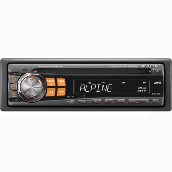 Radio CD auto Alpine CDE-9870RM, 4 x 45W, conectare iPod