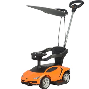 Masinuta fara pedale cu maner parental Lamborghini Centenario Orange Masinuta fara pedale cu maner parental Lamborghini Centenario Orange