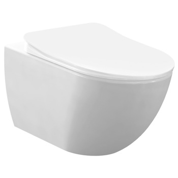 Vas WC suspendat cu fixare ascunsa si functie de bideu Creavit Design, capac softclose Vas WC suspendat cu fixare ascunsa si functie de bideu Creavit Design, capac softclose