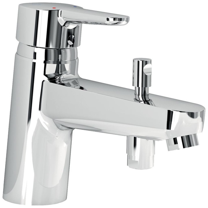 Смесител Ideal Standard, Connect Blue, B9922, стоящ за вана/душ, Easy-Fix присъединяване, 47 mm керамичен затварящ механизъм, автоматичен разпределител, Perlator аератор