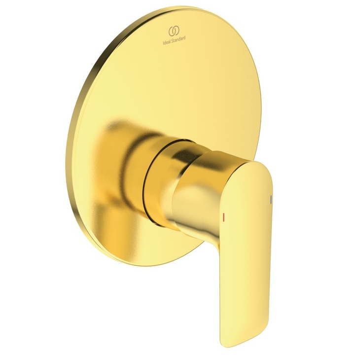 Смесител Ideal Standard, Connect Air, A7034, 47 mm керамичен Click затварящ механизъм, метална ръкохватка с индикатор за топла и студена вода