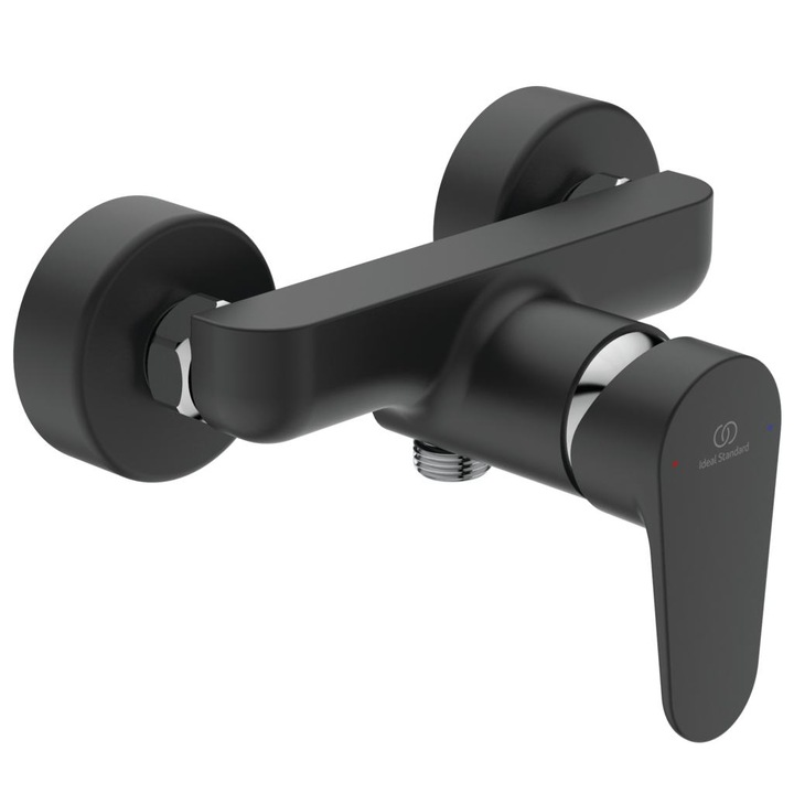 Смесител Ideal Standard, Cerafine O, BC499, стенен за душ, 38 mm FirmaFlow® керамичен затварящ механизъм с ограничител на топла вода, възвратен клапан, стандартно присъединяване с S-холендри