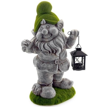 Decoratiune gradina Strend Pro Ceramic Gecco918, Pitic cu caciula si lampion, 25x20x45 cm Decoratiune gradina Strend Pro Ceramic Gecco918, Pitic cu caciula si lampion, 25x20x45 cm