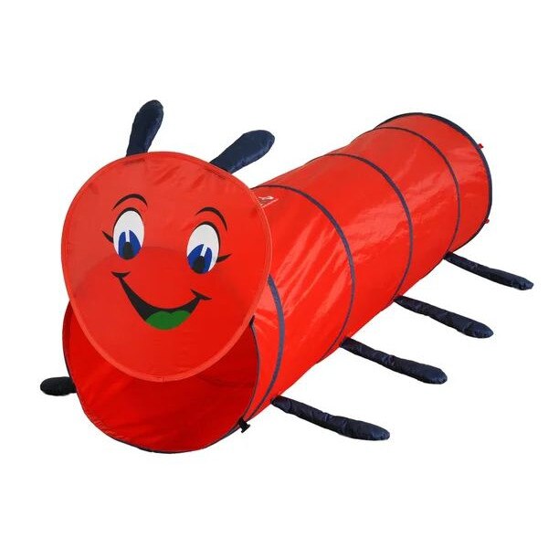 Tunel de joaca pentru copii Vivo, omida, rosu, CPT103