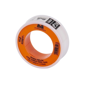 Banda Teflon 10 buc set L 10 mt diametru 12mm grosime 0.075 Banda Teflon 10 buc set L 10 mt diametru 12mm grosime 0.075