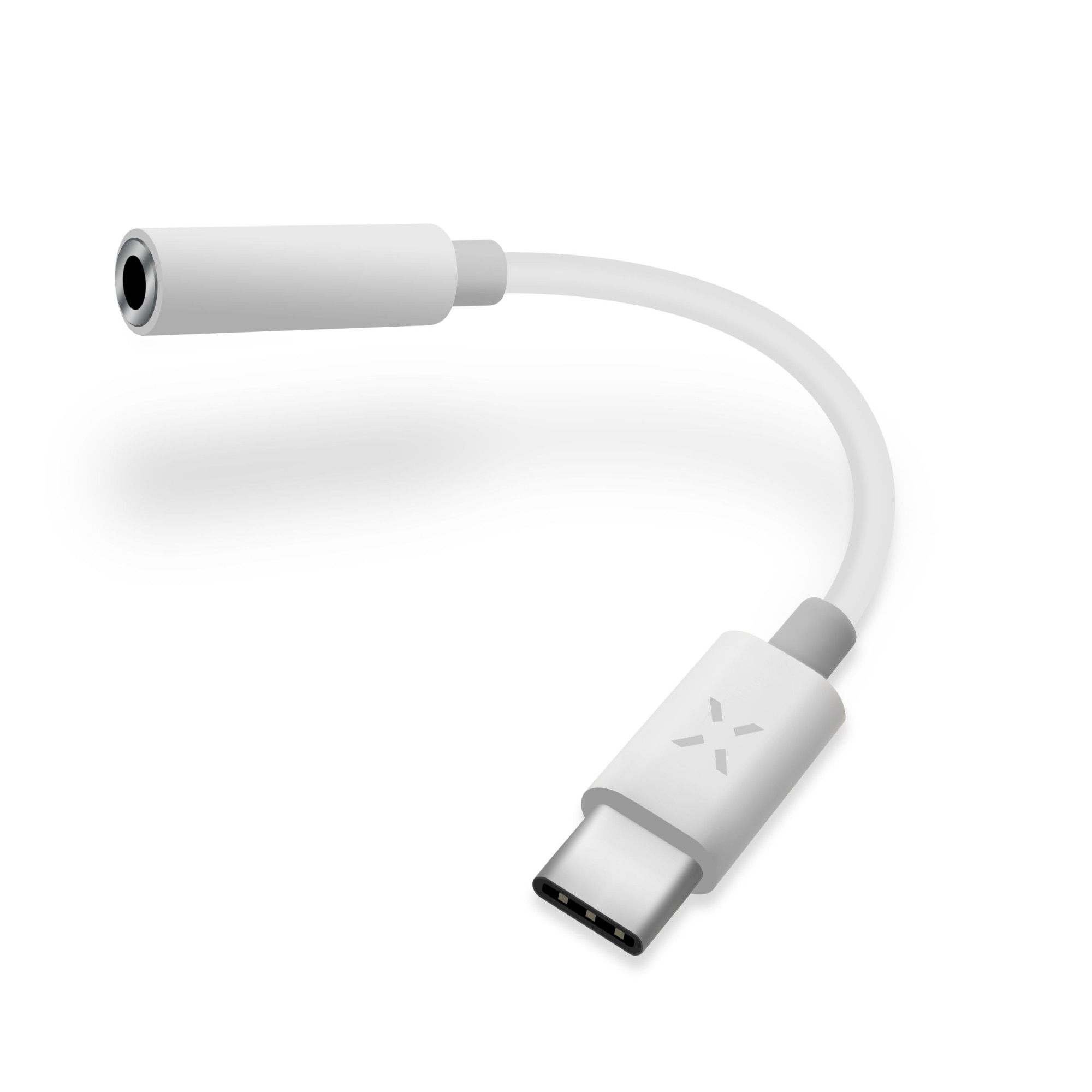 Adaptor USB-C la mufa de 3,5 mm, Fixed Link, Cip DAC, Alb