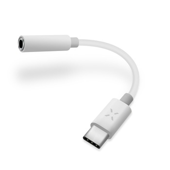 Adaptor USB-C la mufa de 3,5 mm, Fixed Link, Cip DAC, Alb Adaptor USB-C la mufa de 3,5 mm, Fixed Link, Cip DAC, Alb