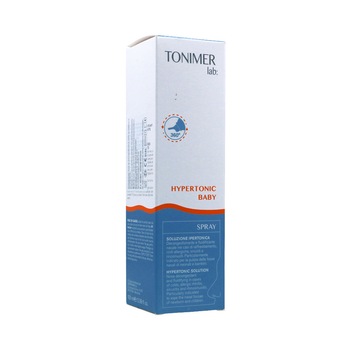 Solutie Hipertonica pentru Copii, Tonimer Hipertonic Baby Spray, Apa de Mare recomandata pentru Decongestionarea Mucoasei NAzale si Fluidificarea Mucusului, 100 ml Solutie Hipertonica pentru Copii, Tonimer Hipertonic Baby Spray, Apa de Mare recomandata pentru Decongestionarea Mucoasei NAzale si Fluidificarea Mucusului, 100 ml