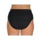 Chiloti dama menstruali/incontinenta nivel 2/5, Suprima, Bumbac, Negru, Marime L