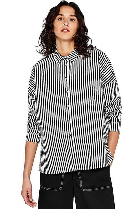 Női ing Find AZ14508-0357595, Hosszú ujjú, Pamut, Fekete/fehér csíkos, 34 XS