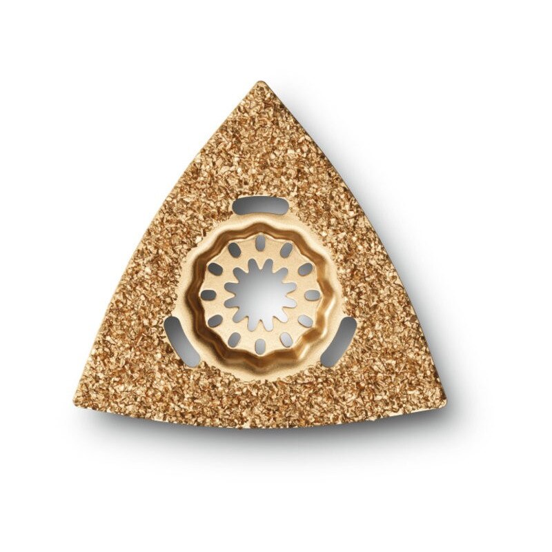 Placa de slefuire triunghiulara cu carburi metalice Fein, 78mm, Starlock, pentru fierastrau multicutter