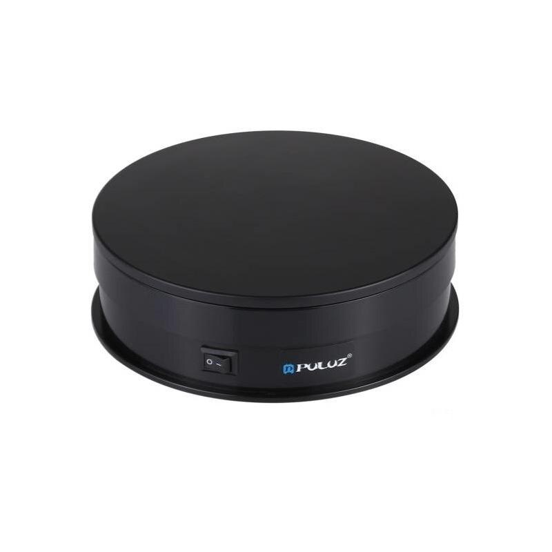 Suport rotativ 360 electronic PU3048B Puluz pentru poze, filmulete sau expunere produse, Diametru 15 cm, Greutate maxima 15 kg, Negru