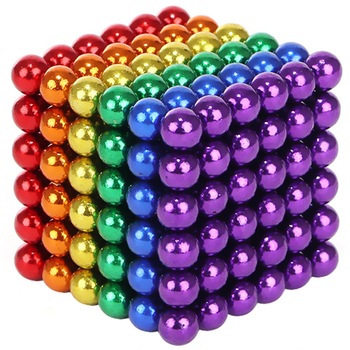 Set 216 bile magnetice Rainbow Iso Trade, Diametru bila 5mm, Cutie metalica inclusa, Multicolor Set 216 bile magnetice Rainbow Iso Trade, Diametru bila 5mm, Cutie metalica inclusa, Multicolor