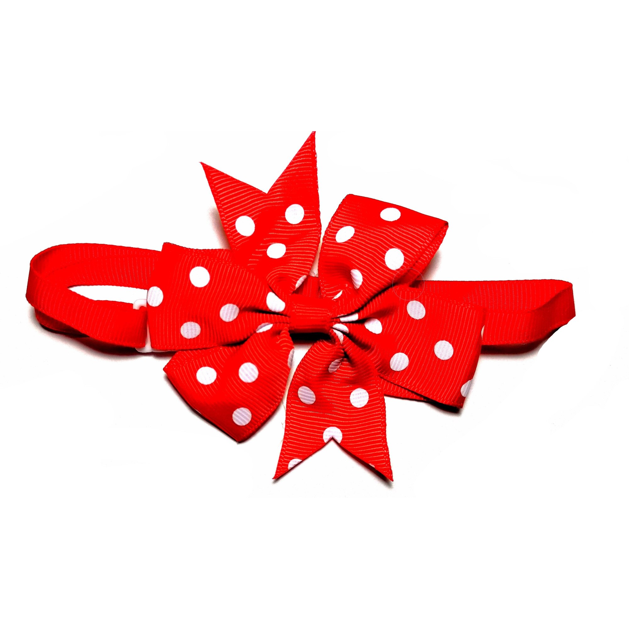 Funda reglabila ornamentala dupa tuns , rosie cu buline 12 mm x 38 cm