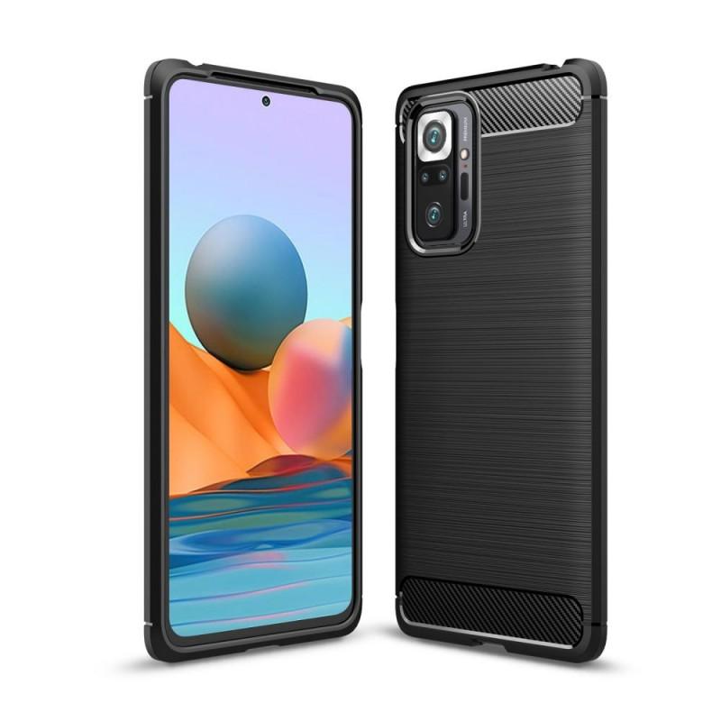 Carcasa TECH-PROTECT TPUCARBON compatibila cu Xiaomi Redmi Note 10 Pro Black
