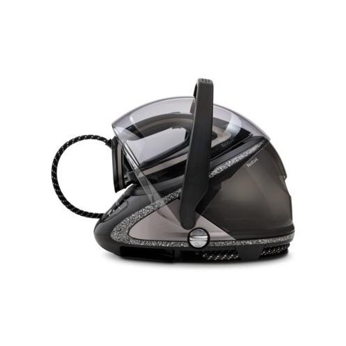 Statie de calcat cu boiler de inalta presiune Tefal Pro Express Ultimate+ GV9620E0, 2600W, 8 bari, abur variabil 0-180 g/min, jet de abur 650 g/min, abur vertical, incalzire rapida in 2 min, rezervor apa detasabil, negru