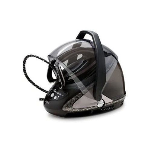Statie de calcat cu boiler de inalta presiune Tefal Pro Express Ultimate+ GV9620E0, 2600W, 8 bari, abur variabil 0-180 g/min, jet de abur 650 g/min, abur vertical, incalzire rapida in 2 min, rezervor apa detasabil, negru