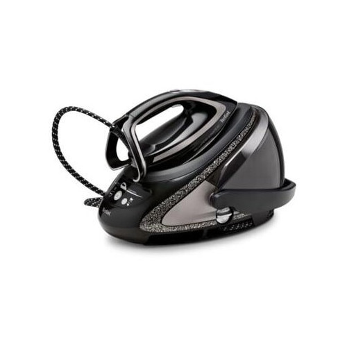 Statie de calcat cu boiler de inalta presiune Tefal Pro Express Ultimate+ GV9620E0, 2600W, 8 bari, abur variabil 0-180 g/min, jet de abur 650 g/min, abur vertical, incalzire rapida in 2 min, rezervor apa detasabil, negru