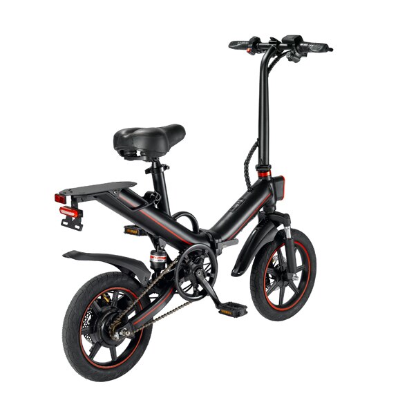 Bicicleta electrica pliabila, roti 14-inch, 10 Ah Baterie, Mehawheels, Negru