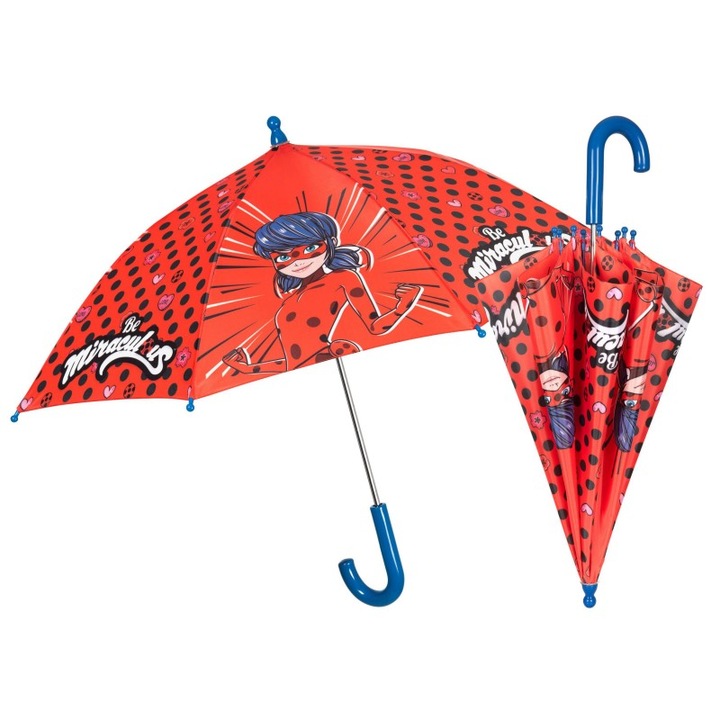 Umbrela Ladybug – Miraculous, Pentru Copii, 76cm, Multicolor
